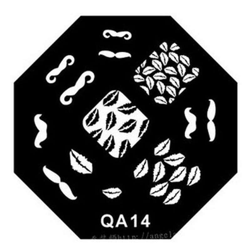 NAIL ART STAINLESS STEEL STAMPING PLATE (QA14)