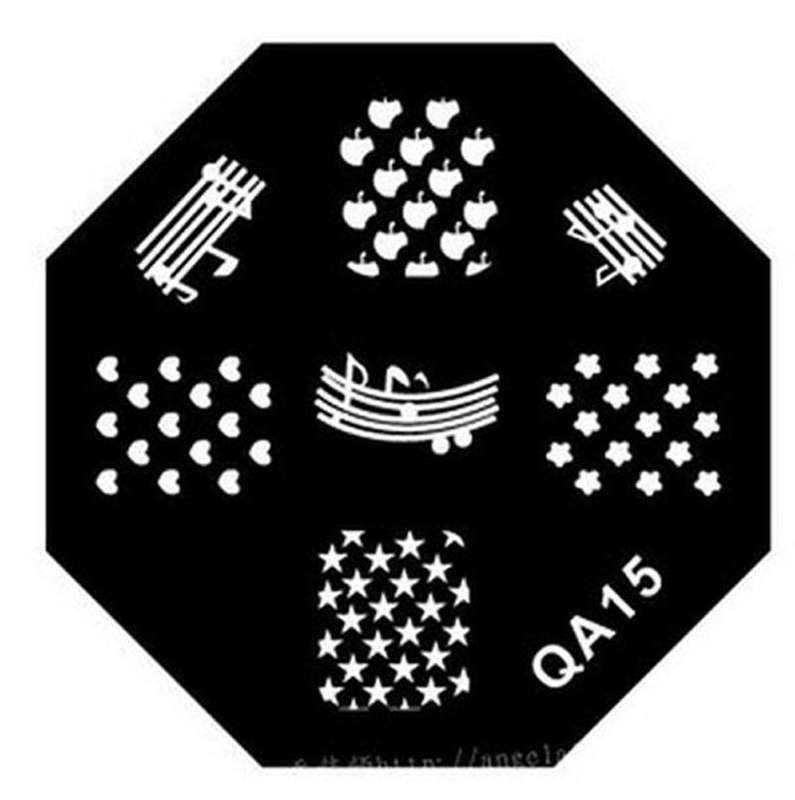 NAIL ART STAINLESS STEEL STAMPING PLATE (QA15)