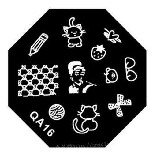 NAIL ART STAINLESS STEEL STAMPING PLATE (QA16)