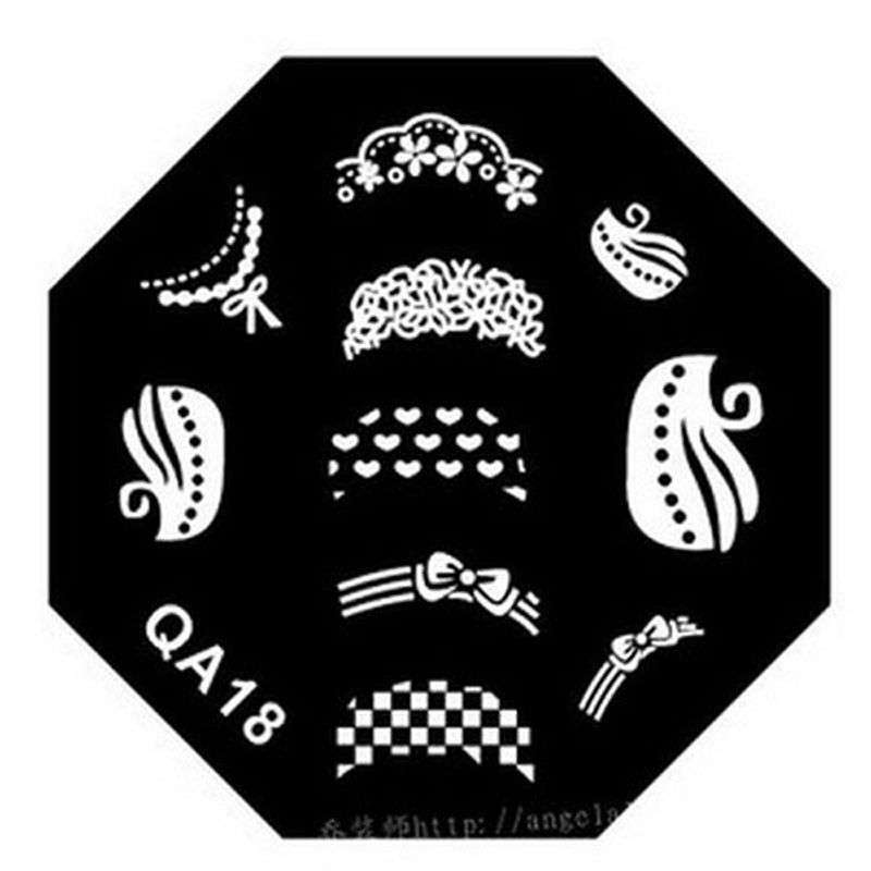 NAIL ART STAINLESS STEEL STAMPING PLATE (QA18)