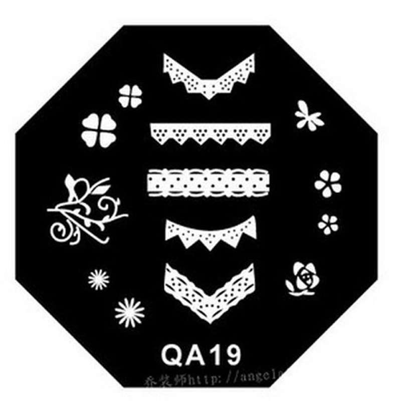 NAIL ART STAINLESS STEEL STAMPING PLATE (QA19)