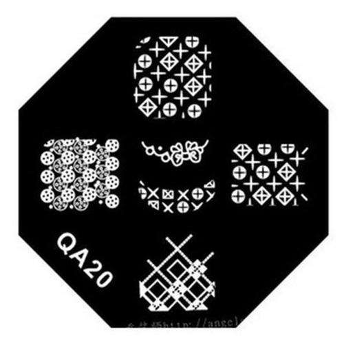 NAIL ART STAINLESS STEEL STAMPING PLATE (QA20)