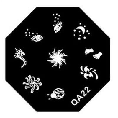 NAIL ART STAINLESS STEEL STAMPING PLATE (QA22)