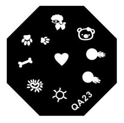 NAIL ART STAINLESS STEEL STAMPING PLATE (QA23)