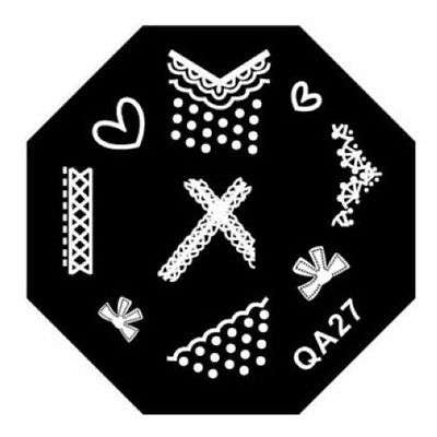 NAIL ART STAINLESS STEEL STAMPING PLATE (QA27)