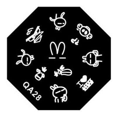 NAIL ART STAINLESS STEEL STAMPING PLATE (QA28)
