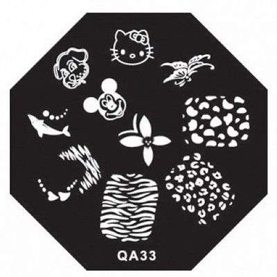 NAIL ART STAINLESS STEEL STAMPING PLATE (QA33)