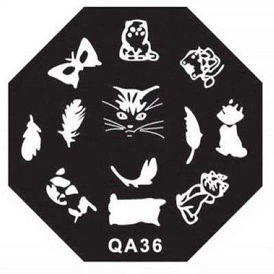 NAIL ART STAINLESS STEEL STAMPING PLATE (QA36)