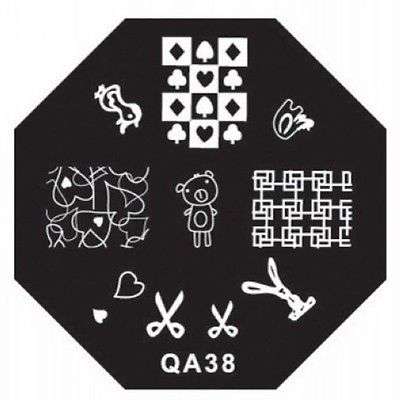 NAIL ART STAINLESS STEEL STAMPING PLATE (QA38)