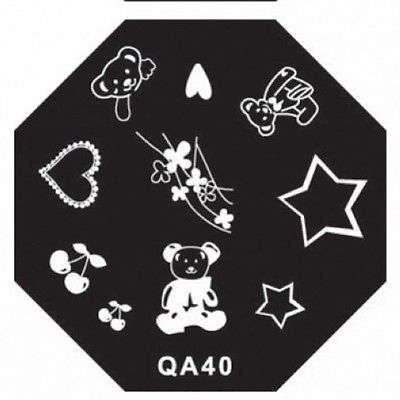 NAIL ART STAINLESS STEEL STAMPING PLATE (QA40)