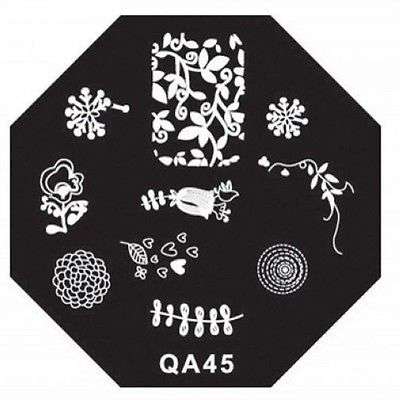 NAIL ART STAINLESS STEEL STAMPING PLATE (QA45)