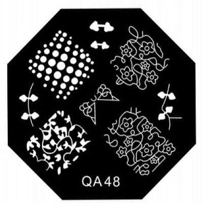 NAIL ART STAINLESS STEEL STAMPING PLATE (QA48)