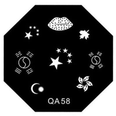 NAIL ART STAINLESS STEEL STAMPING PLATE (QA58)
