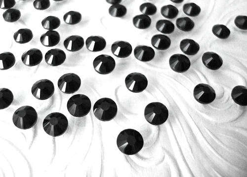 1 X GROSS (144 PCS) SS20 (5MM)  IRON ON HOT FIX (HOTFIX) FLATBACK RHINESTONE  - JET BLACK