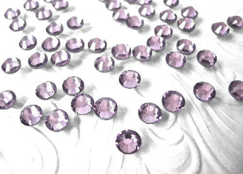 1 X GROSS (144 PCS) SS6 (2MM)  IRON ON HOT FIX (HOTFIX) FLATBACK RHINESTONE  - LIGHT AMETHYST