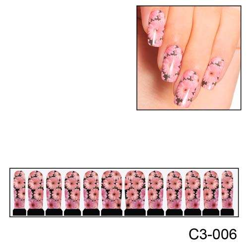 NAIL ART - FULL COVER WRAP - WATER TRANSFER DECALS