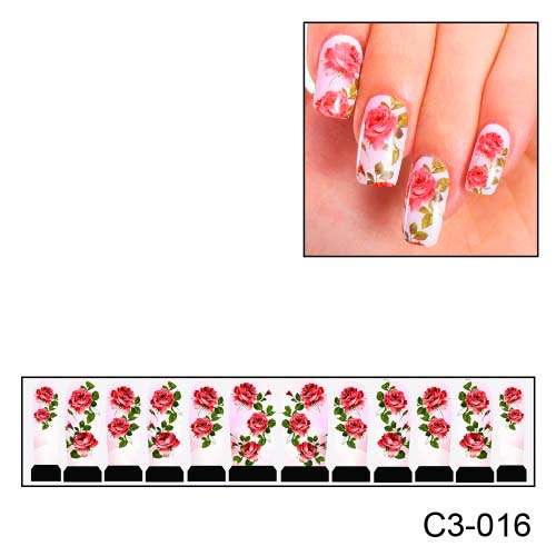 NAIL ART - FULL COVER WRAP - WATER TRANSFER DECALS
