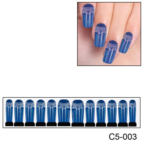 NAIL ART - FULL COVER WRAP - WATER TRANSFER DECALS