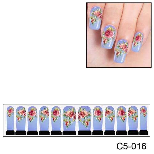 NAIL ART - FULL COVER WRAP - WATER TRANSFER DECALS