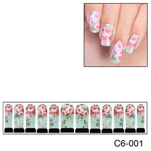 NAIL ART - FULL COVER WRAP - WATER TRANSFER DECALS