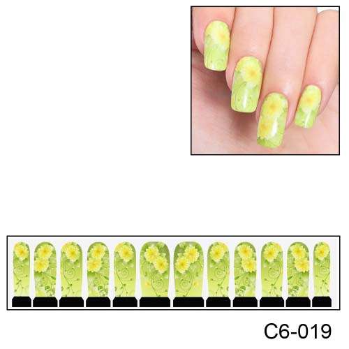 NAIL ART - FULL COVER WRAP - WATER TRANSFER DECALS