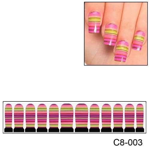 NAIL ART - FULL COVER WRAP - WATER TRANSFER DECALS