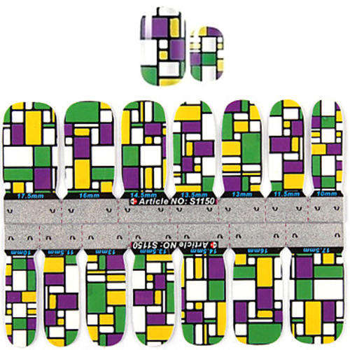 NAIL ART - FULL COVER WRAP (SQUARE PATTERN)