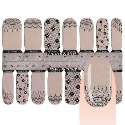 NAIL ART - FULL COVER WRAP ( NET & LACE STYLE)
