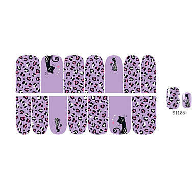 NAIL ART - FULL COVER WRAP (CAT & ANIMAL PRINT)