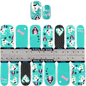 NAIL ART - FULL COVER WRAP (HAPPY PUPPY)