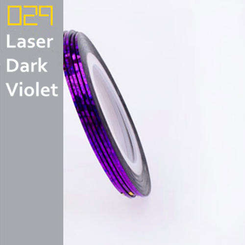 1 ROLL OF STRIPING TAPE FOR NAIL ART - LASER DARK VIOLET PURPLE