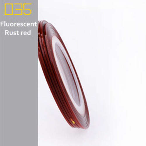 1 ROLL OF STRIPING TAPE FOR NAIL ART - MATT RUST RED