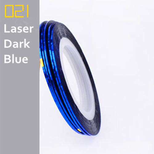 1 ROLL OF STRIPING TAPE FOR NAIL ART - LAZER DARK BLUE