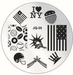 NAIL ART IMAGE STAMPING PLATE (JQ SERIES) - NEW YORK