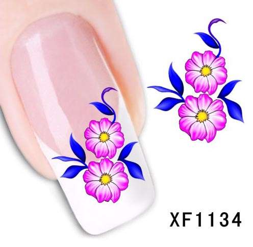 NAIL ART - WATER TRANSFER - FLOWERS