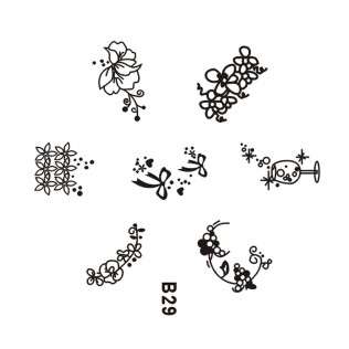 NAIL ART IMAGE STAMPING PLATE (B-SERIES)