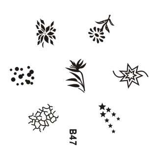 NAIL ART IMAGE STAMPING PLATE (B-SERIES)