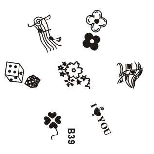 NAIL ART IMAGE STAMPING PLATE (B-SERIES)
