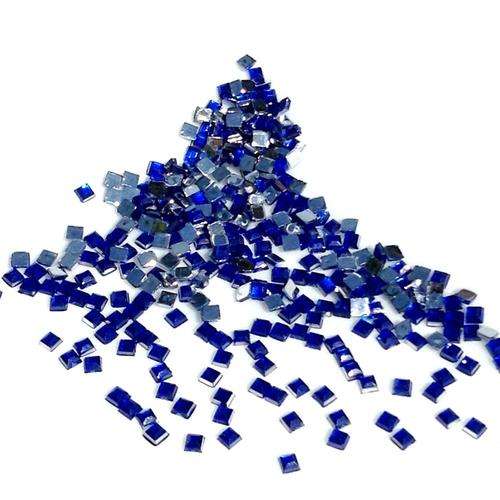 100PCS 2 * 2MM SQUARE RHINESTONES FOR NAIL ART & CRAFTS - DARK BLUE