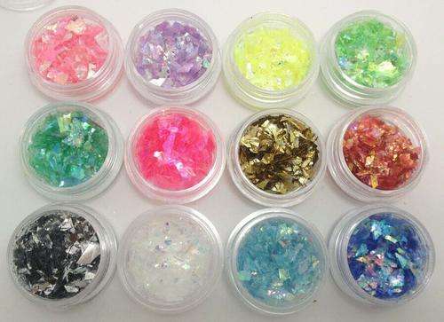 12 Color Ice Mylar  Nail Art