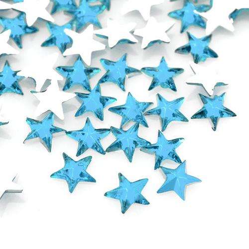 NAIL ART RHINESTONE STAR - AQUA BLUE