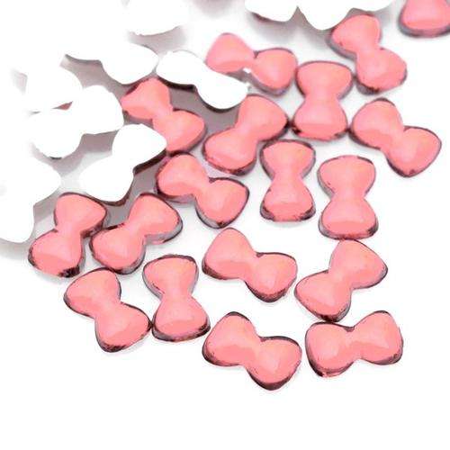 NAIL ART RHINESTONE BOW - LIGHT PINK