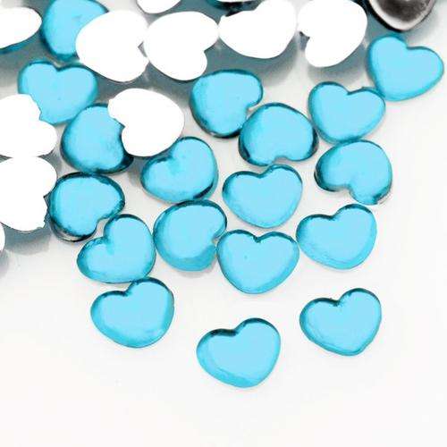 NAIL ART RHINESTONE HEART - LIGHT BLUE