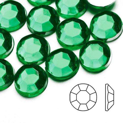 NAIL ART 1.5 mm ROUND RHINESTONES - DARK GREEN