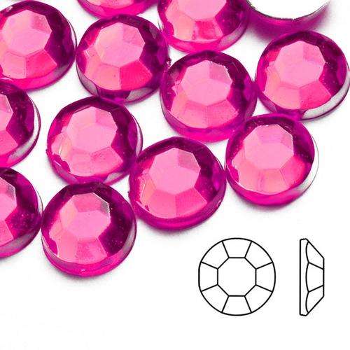 NAIL ART 1.5 mm ROUND RHINESTONES - ROSE