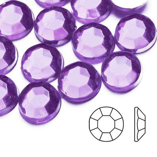 NAIL ART 1.5 mm ROUND RHINESTONES - LIGHT PURPLE