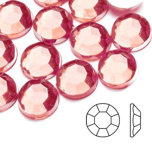 NAIL ART 1.5 mm ROUND RHINESTONES - LIGHT PINK