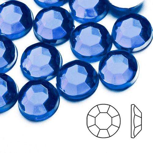 NAIL ART 1.5 mm ROUND RHINESTONES - DARK BLUE