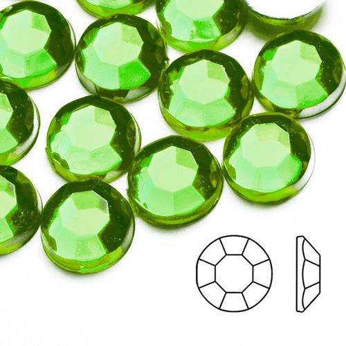 NAIL ART 1.5 mm ROUND RHINESTONES - LIGHT GREEN