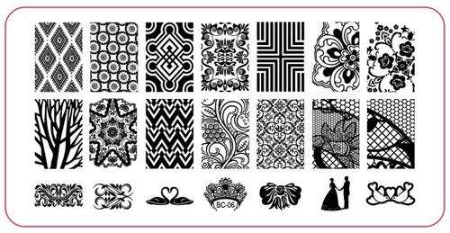NAIL ART IMAGE STAMPING PLATE LACE STYLE BC06